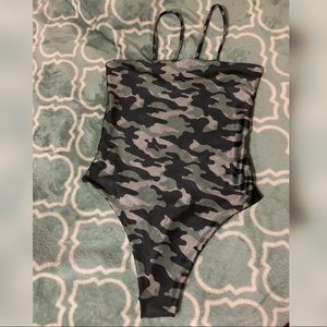 Handmade Camouflage Swimsuit with straps